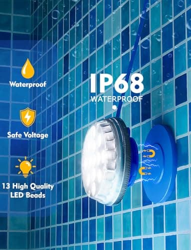 Solar Lights for Pools & Gardens - Waterproof RGB 16 Color Changing LED Lights (4Pack)
