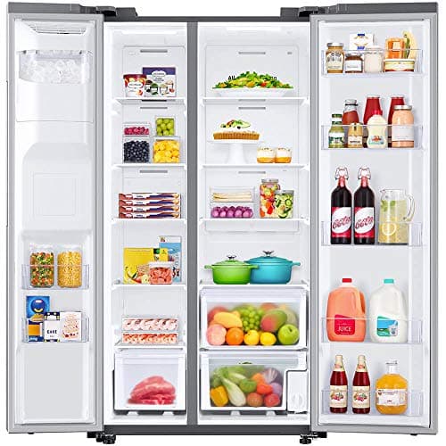 Samsung 27.4 cu. ft. Large Capacity Side-By-Side Refrigerator, Stainless Steel, RS27T5200SR/AA