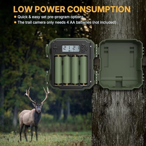WOSPORTS Mini Trail Camera 24MP 1080P HD Game Camera with Night Vision Motion Activated Waterproof,Trail Cam with Fast Trigger Time for Outdoor Wildlife Monitoring