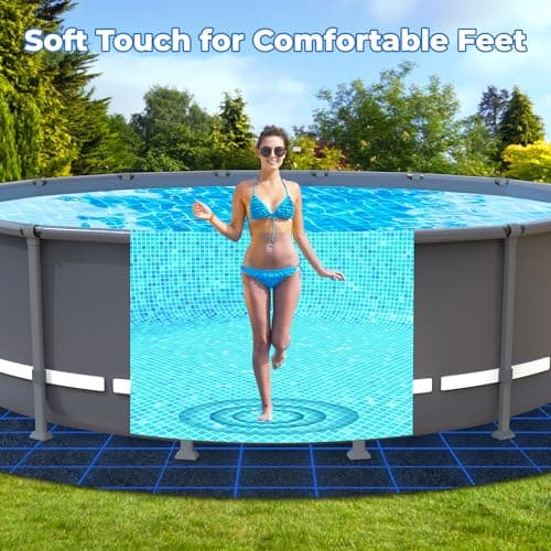 AquaJoyer 15' Round Thicker Heavy Duty Pool Liner Pad for Above Ground Pool, Pool Padding Underlayment for Pool Bottom, Protects Pool Prevents Punctures Weed Barrier Comfortable underfoot