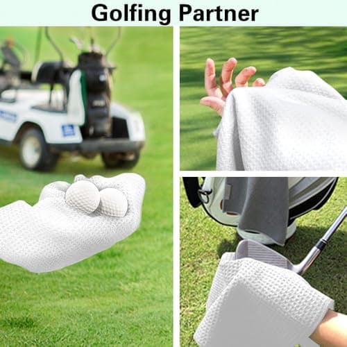 I'm Just Using My Golf Words Funny Microfiber Towel with Clip for Golfer, Mother's Day Birthday - Pink Flamingo Accessories for Women Golf Lover Mom
