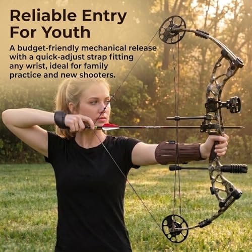 Archery Bow Release, Professional Wrist Strap Releases Aid for Compound Bow Trigger 360° Adjustable Aids for Hunting Shooting, Fits Both Youth and Adult, Left or Right Hand
