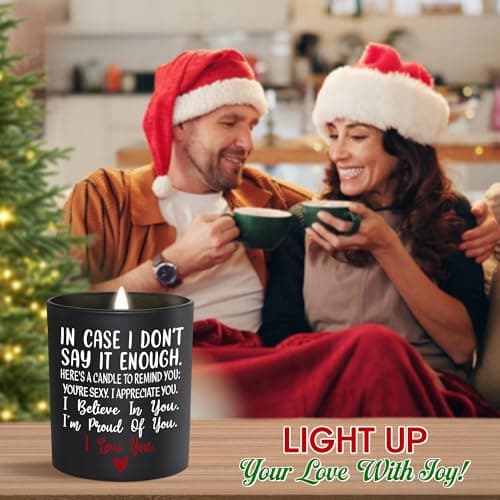 TEEZWONDER Anniversary Wedding Gifts for Women Men - Long Lasting Vanilla Lavender Candle 10 Oz - Birthday Romantic Gifts for Him Her, Girlfriend Boyfriend Birthday Gift Ideas, Gift for Husband Wife