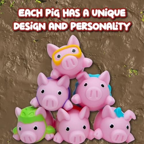 Pigs on Trampolines Board Games – Family Game, Kids Games, Multi-Player, Board Games for Family Night, Preschool Toys, The Muddiest Pig Wins The Game, Hand-Eye-Coordination Game, Ages 6+