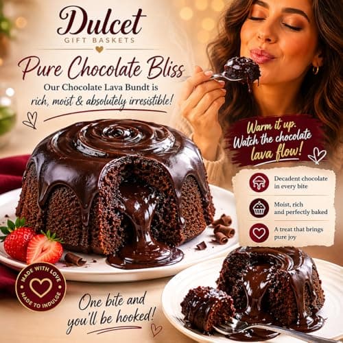 Dulcet Gift Basket - Beautiful Designed Box with Magnetic Closing Clasp - Gift Basket with Freshly Baked Gourmet Goods Each Individually Wrapped - Personalized Notes Included.