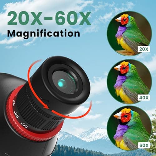 Gosky 20-60×85 Spotting Scope with Tripod - Phone Adapter, Dual Focusing Spotter Scope for Bird Watching, Wildlife Scenery (Black)