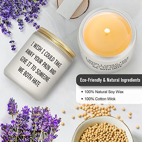 Get Well Soon Gifts for Women Men, Funny Present for Her Him After Surgery, Feel Better Gift for Mom Sick Friends, Grieving, Divorce, Sorry for Your Loss, Take Your Pain Candle