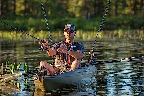 Onyx Kayak Fishing Life Jacket – USCGA PFD/Life Jacket with Multiple Pockets, High-Back Design & Adjustable Straps for Paddle Sports & Fishing