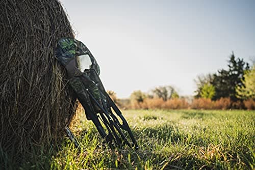 BOG Low Profile Turkey Ground Blind Chair with Rugged Construction, Aluminum Frame, Extended Seat Area, Quiet Setup, Breathable Textilene Fabric, and Carry Bag for Hunting, Shooting, and Outdoors