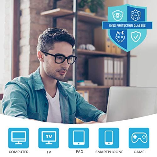 AOSM Blue Light Glasses for Men & Women,Gaming glasses Anti-Glare UV400 Protection,Blue Light Blocking to Relieve Eye Strain