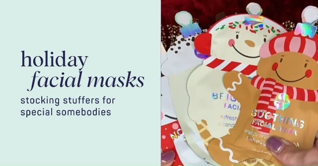 SpaLife Holiday Treats Facial Masks 12-Pack Assorted - Festive Christmas Skincare for Hydration and Refreshment - Gingerbread, Sundae, Cocoa & Eggnog