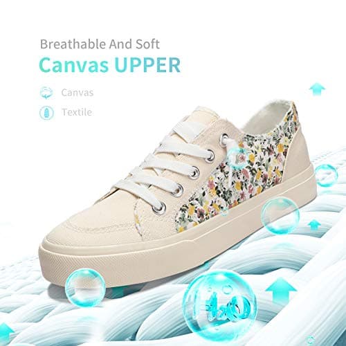 Obtaom Women's Play Fashion Sneaker White Color Washed and Leopard Canvas Slip on Shoes