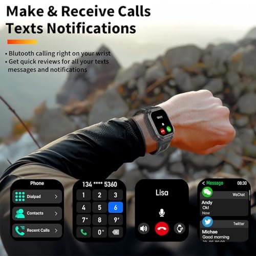 Military GPS Smart Watch for Men with Offline Map/Air Pressure/Altitude/Compass,smart Watch for Android Phones and iPhone,Waterproof Fitness Tracker with Blood Oxygen/Heart Rate/Sleep/100+ Sport Modes