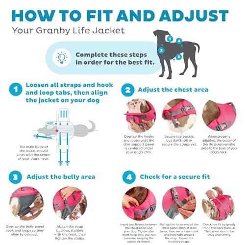 Outward Hound Granby Splash Pink Dog Life Jacket, Medium