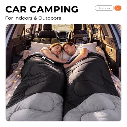 Sleeping Bag for Adults Warm Weather, Compact Lightweight Backpacking Sleeping Bag with Compression Sack, Camping Essentials Gear for Hiking Travel Climbing Outdoor & Indoor Use