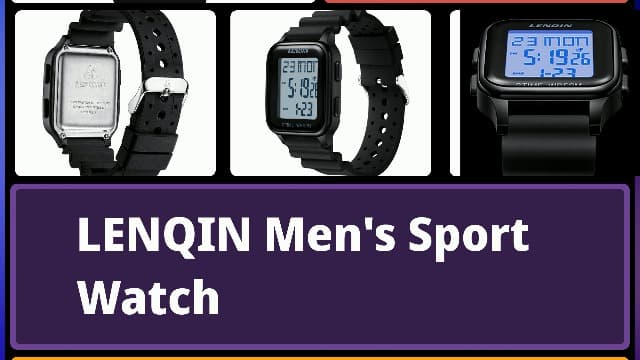 LN LENQIN Mens Digital Watch Ultra Thin Minimalist Sports Waterproof Digital Watches Men Outdoor Wrist Watch for Men with LED Backlight Timer Alarm Date