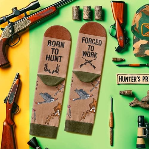 Zmart Men Women Funny Socks - Outdoorsman Gifts for Racing Golfing Hunting Lovers