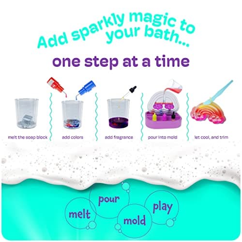Dan&Darci Unicorn Soap Making Kit - Girls Crafts DIY Project Age 6+ Year Old Kids - Unicorn Girl Gifts - Science STEM Activity Teenage Gift - Make Your Own Soap Kits - Craft Toys Ages 6 7 8 9 10 11 12