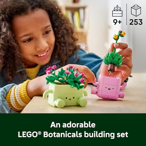 Building Toys for Girls & Boys, Ages 9+, Decor for Dorm Room or Kids Bedroom, 253 Pieces, Gift Idea LEGO Botanicals Rocking Plants 11506 B0G2SZQS1C