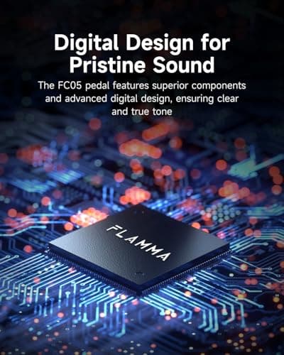 FLAMMA FC05 Mini Modulation Pedal with Chorus Flanger Tremolo Phaser Vibrato Rotary Liquid Autowah Stutter Ring LowBit