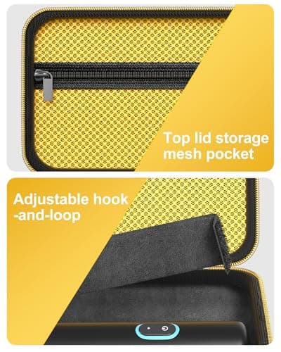 ProCase Hard Case for Fanttik Slim V8 Apex/ V8 Mate/ V10 Apex/ V10 Mate Cordless Car Vacuum, Portable Travel Carrying Storage Organizer with Mesh Pocket for Mini Handheld Vac Cleaner Accessory -Black