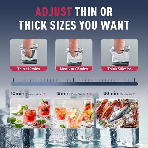 Commercial Ice Maker Machine 500LBs/Day with Filter, 250LBs Storage Bin, SECOP Compressor&ETL Approval Industrial Ice Machine, Auto-Cleaning, Ice Ready in 8-20mins, Cafe/Bar/Business/RST.