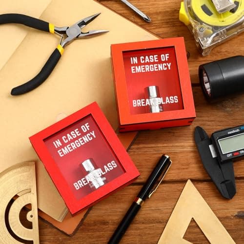 Break in Case of Emergency Box, Garage Wall Decor, Mechanic Car Guy Gifts, White Elephant Gifts Exchange 10mm Emergency Socket Kit, 2 Pack Funny Car Guy Tool Gag Gifts Box B0FMS2XR2D