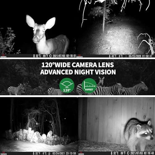 WOSPORTS Trail Camera,56MP 4K 0.2S Trigger Motion Activated,Game Camera with Night Vision IP66 Waterproof 2.0''LCD 120°Wide Trail Cam Lens for Outdoor Scouting Wildlife Monitoring Home Security