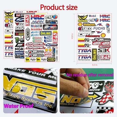 3 Racing Sticker Motorcycle Decals Vinyl Stickers for Cars Dirt Bike Stickers Tool Box Stickers Suitable for Motorcycles,Cars,Racing Vehicles,Helmets,etc