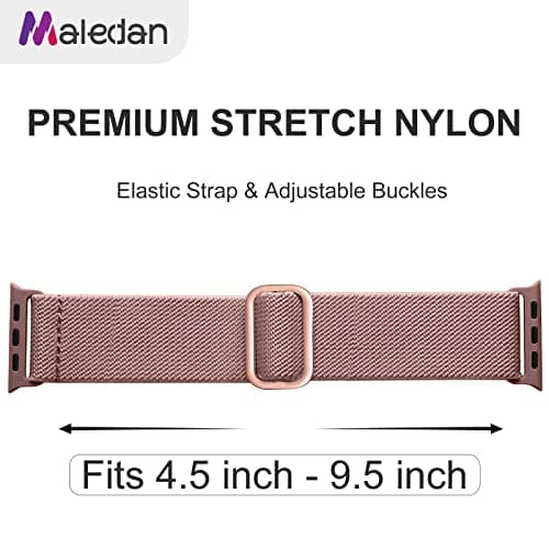 Maledan 10 Pack Stretchy Solo Loop Compatible with Apple Watch Band 40mm 38mm 41mm 42mm 44mm 45mm 46mm 49mm Women Men,Soft Nylon Elastic Braided Strap for iWatch Series 11 10 9 8 7 6 5 4 3 2 1 SE Ultra