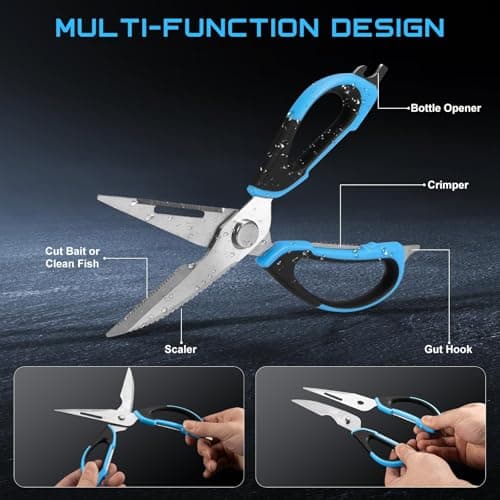 Fillet Knife Kit Combo, Fishing Knives and Honing Rod, Ultra-Sharp G4116 German Stainless Steel, Non-Slip Handle, Durable Storage Bag, Fishing Gifts for Men