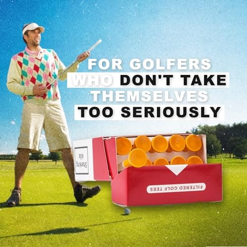 Parody Golf Accessories - Cool Novelty Tees for Golfers - Perfect Golf Gag Gift for Dad & Husband Shanker Golf - Funny Golf Tees - MulliganBro 10 Pack - Novelty Golf Gift B0FSDZBWG3