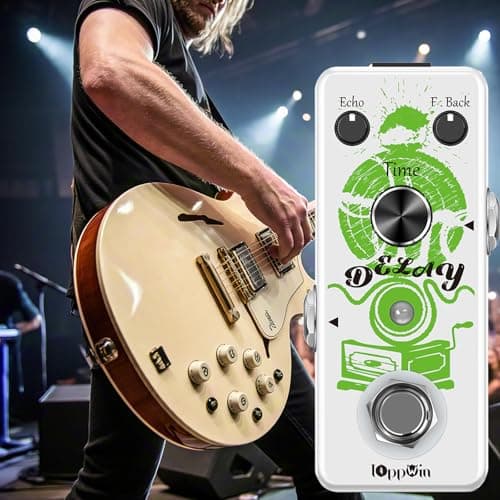 IOppWin Guitar Pedals, Premium Analog Delay Pedal – Warm, Clean, Smooth Tones with 25ms-600ms Adjustable Range & True Bypass, for Retro Tone Lovers And Live Musicians