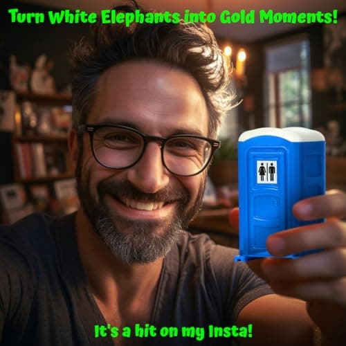 American Designed & Owned, Original Porta Potty Shot Glasses Gag Gift for Men, Top Choice for Number 2 Humor, Funny Shot Glass, White Elephant Gift, Secret Santa and Shot Glass Collectors