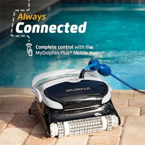 Dolphin (2026 Model) Explorer E25 Wi-Fi Robotic Pool Vacuum Cleaner Pools up to 50 FT - Waterline Scrubber Brush