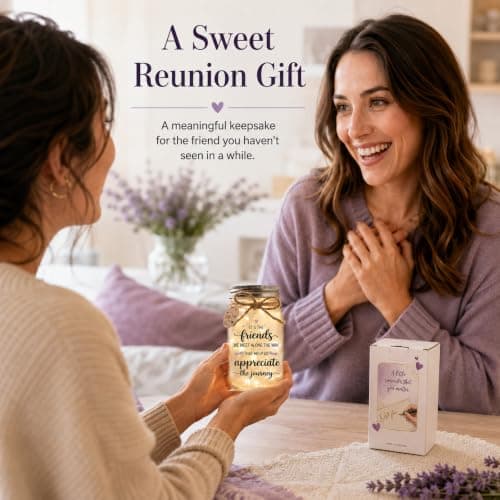 Birthday Gifts for Friend Women, Christmas Thanksgiving Gift for Her and Long Distance Friends Best Friend Gift for Women, Friendship Gifts for Women, Mason Jar Light B0H3JZHMVG
