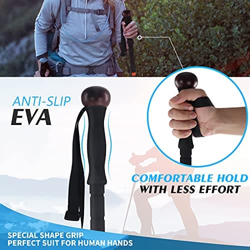 G2 GO2GETHRE Multipurpose Telescopic Trekking Poles - Strong Aircraft Alloy Walking Sticks for Hiking and Hunting,Quick Locks System (1pc)