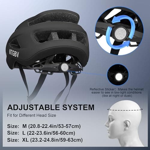 Adult Bike Helmet for Men/Women with Helmet Bag 2 Removable Moisture-Wicking Liners Adjustable Dial Comfort Fit Lightweight Shockproof CPSC 1203 Safety Certified for Road-Ready/Urban-Commute/MTB