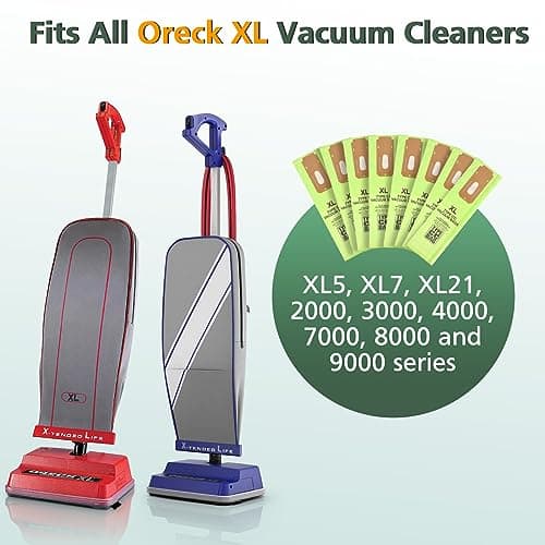 16 Packs Vacuum Bags for Oreck Type CC, Compatible with All Oreck XL Upright Vacuum Cleaner - Replaces Part # CCPK8DW