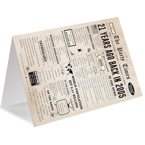 Retro 21 Year Old Gifts Idea for Son Daughter Boys Girls Women Men,Big 10.6 x 7.9 Inch,Thick Card Stock with Premium Envelope Ziwenhu Funny 21st Birthday Card Gift Decorations for Her Him B0CL9MKFV1