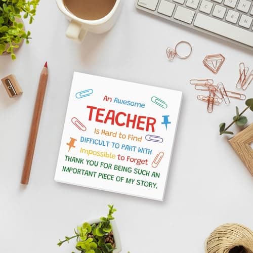Teacher Appreciation Gifts for Women Men Wooden Box Sign Desk Decor End of Year Christmas Birthday Back to School Gifts for Preschool Kindergarten Teacher Elementary Educators Wooden Plaque