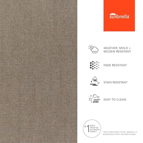 Sunbrella Outdoor Fabric by The Yard | Canvas Taupe | Official Sunbrella Seller | Indoor or Outdoor Upholstery Fabric for Chairs, Cushions, Drapery, Pillows, Furniture
