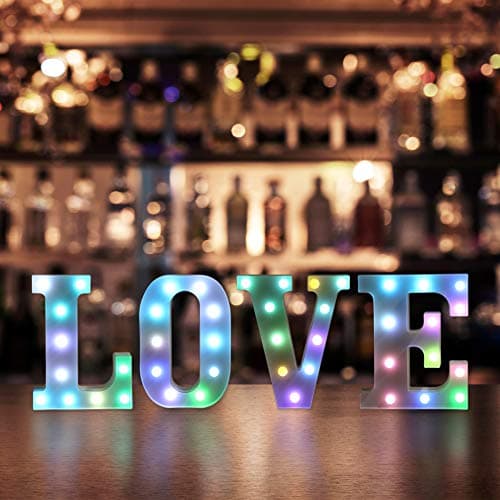 Foaky Upgraded Light Up Letters,Colorful Marquee Light Up Letter with Remote,Marquee Letters for Girl Gifts Teen Girl Gifts Trendy Stuff,Birthday Party Decoration (A)