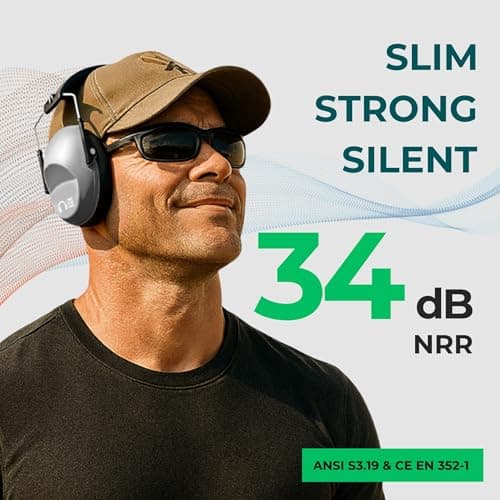 Pro For Sho 34dB Hearing Protection Ear Muffs – Highest NRR Compact Design Ear Protection for Loud Events & Sensory Use