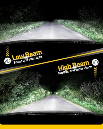 AUXITO H11 Light Bulbs, 40000LM 6500K Cool White H9/H8/H11 LED Fog Light Bulbs with Fan 1:1 Mini Size, CANbus Ready No Flicker, Pack of 2