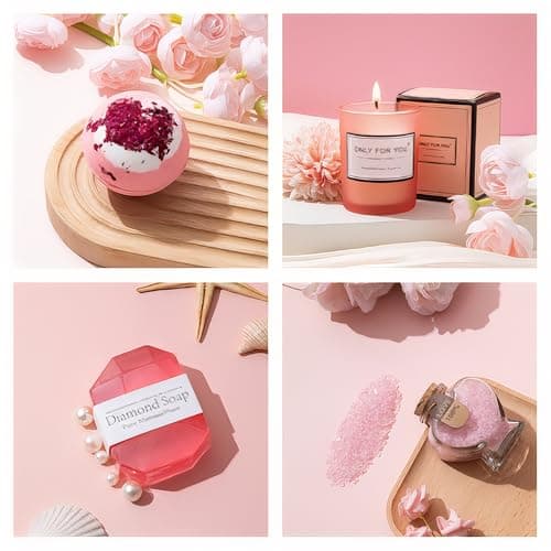 Birthday Gifts for Women,Unique Gifts Basket Ideas for Women Pink Gifts Box for Her Self Care Relaxing Gift Set Birthday Presents Female Friendship Gifts for Best Friend Bestie Girlfriend