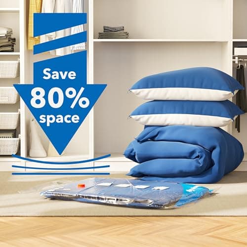 Travel Vacuum Bags With Pump,Vacuum Storage Bags with Electric Pump 8 Combo (2 J/2 L/2 M/2 Small), Plastic Packaging Bags,Travel Vacuum Bag For Luggage,Clothes, Pillows, Comforters, Blankets, Bedding