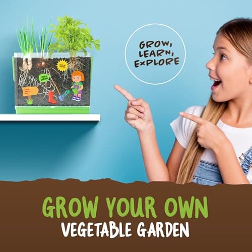 Birthday Gifts for Boy, Girl 4, 5, 6, 7, 8, Year Old - Science STEM Toy & Craft Growing Kits for Ages 4-8, 6-8 Years Root Viewer Kit for Kids - Grow Your Own Plant for Boys & Girls Gifts B0CRK33YXD