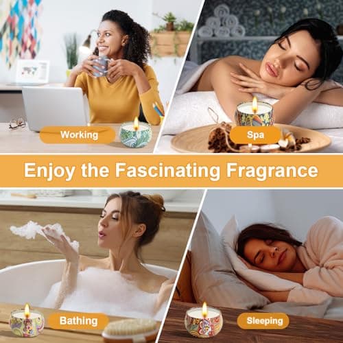 Scented Candles Gifts for Women, 12 Pack Natural Soy Candles for Home Scented, Aromatherapy Candle Set Gift for Women, Men, Friends Birthday, Anniversary