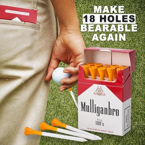 Parody Golf Accessories - Cool Novelty Tees for Golfers - Perfect Golf Gag Gift for Dad & Husband Shanker Golf - Funny Golf Tees - MulliganBro 10 Pack - Novelty Golf Gift B0FSDZBWG3